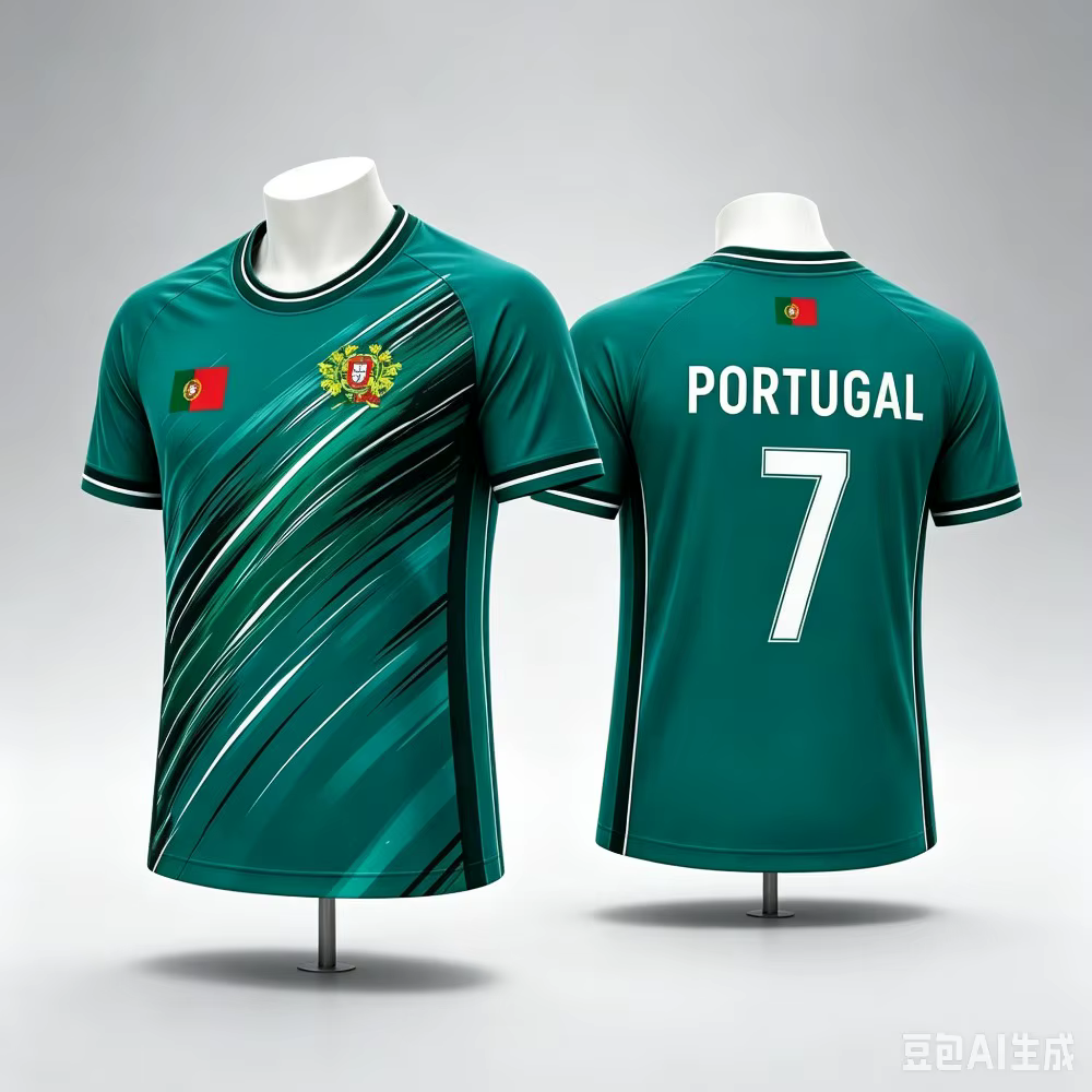 T-shirts pour hommes imprimés avec le drapeau national du Portugal, maillot de football tendance, dé