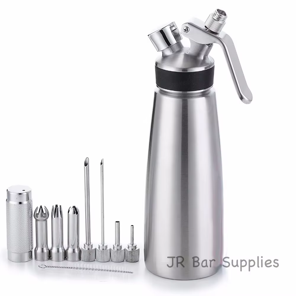 Distributeur de crème fouettée en acier inoxydable 100%, fouet professionnel, 1 pinte, 500ml, ensemb