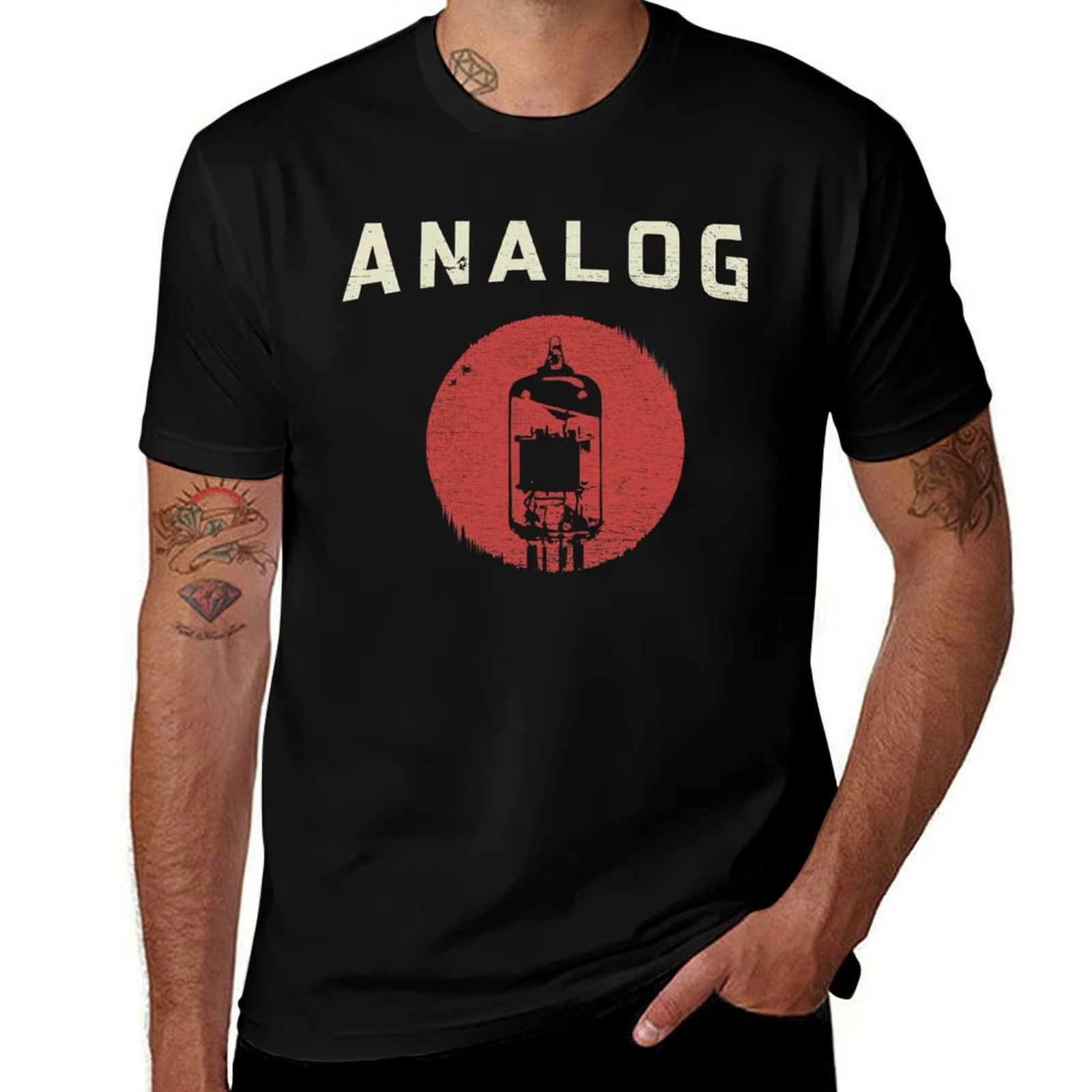 T-Shirt tube à vide analogique effet Murcia, haut d'été graphique, sweat sublime pour hommes, qualit