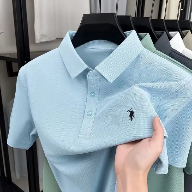 Nouveau Polo Homme Luxe Brodé Motif Poney 2026 - T-shirt d'été décontracté et habillé à manches cour
