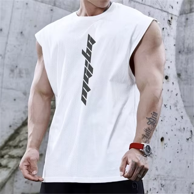 Débardeur de sport de musculation pour hommes, chemise sans manches pour gymnastique, Fitness, entra
