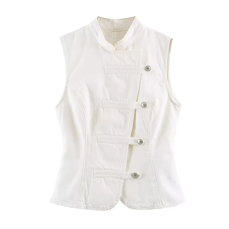 Hauts pour femmes – Nouvelle collection été 2026 : Blouse en jean rétro chic pour femme, idéale pour