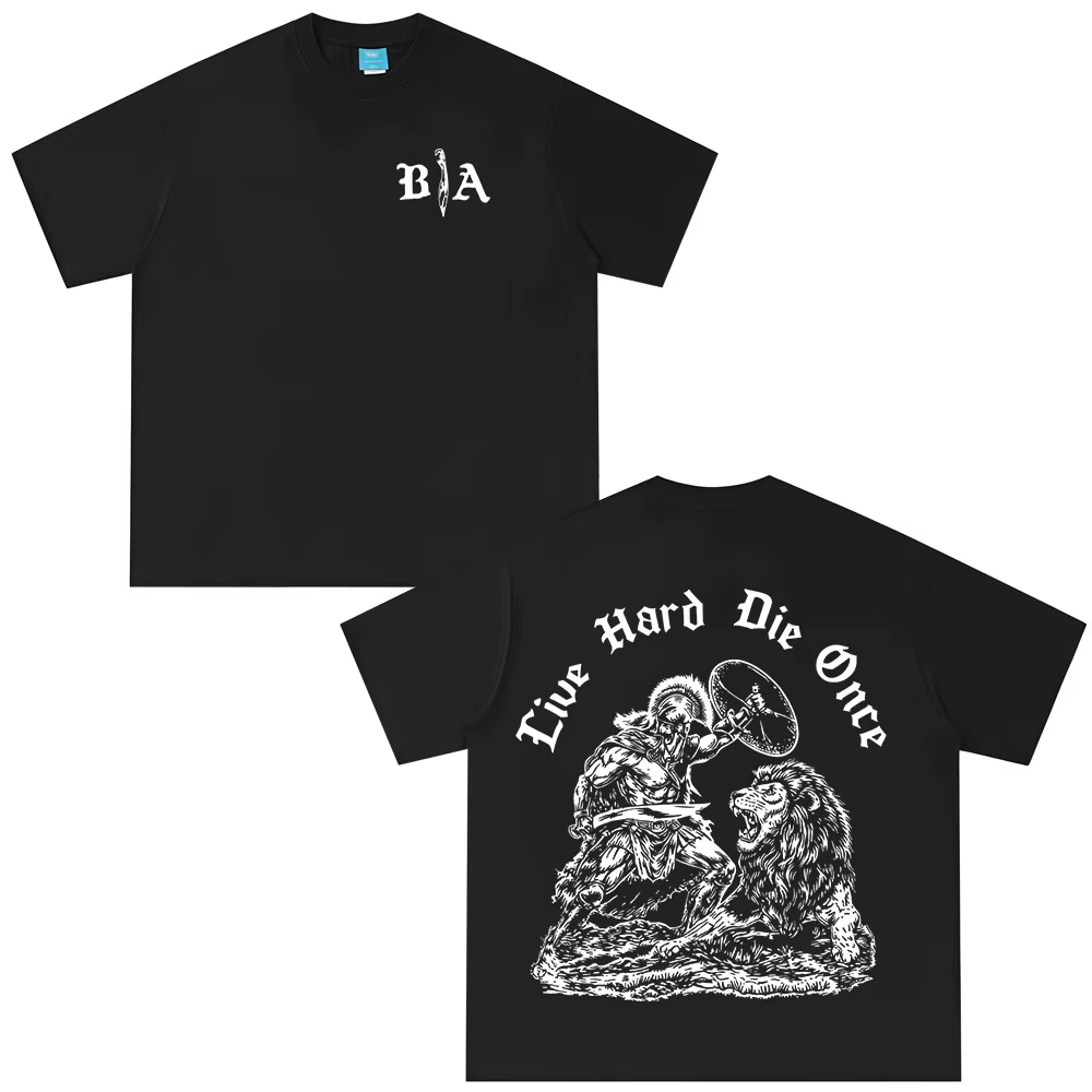T-shirt à manches courtes en pur coton pour hommes et femmes, vêtements décontractés, Streetwear, im