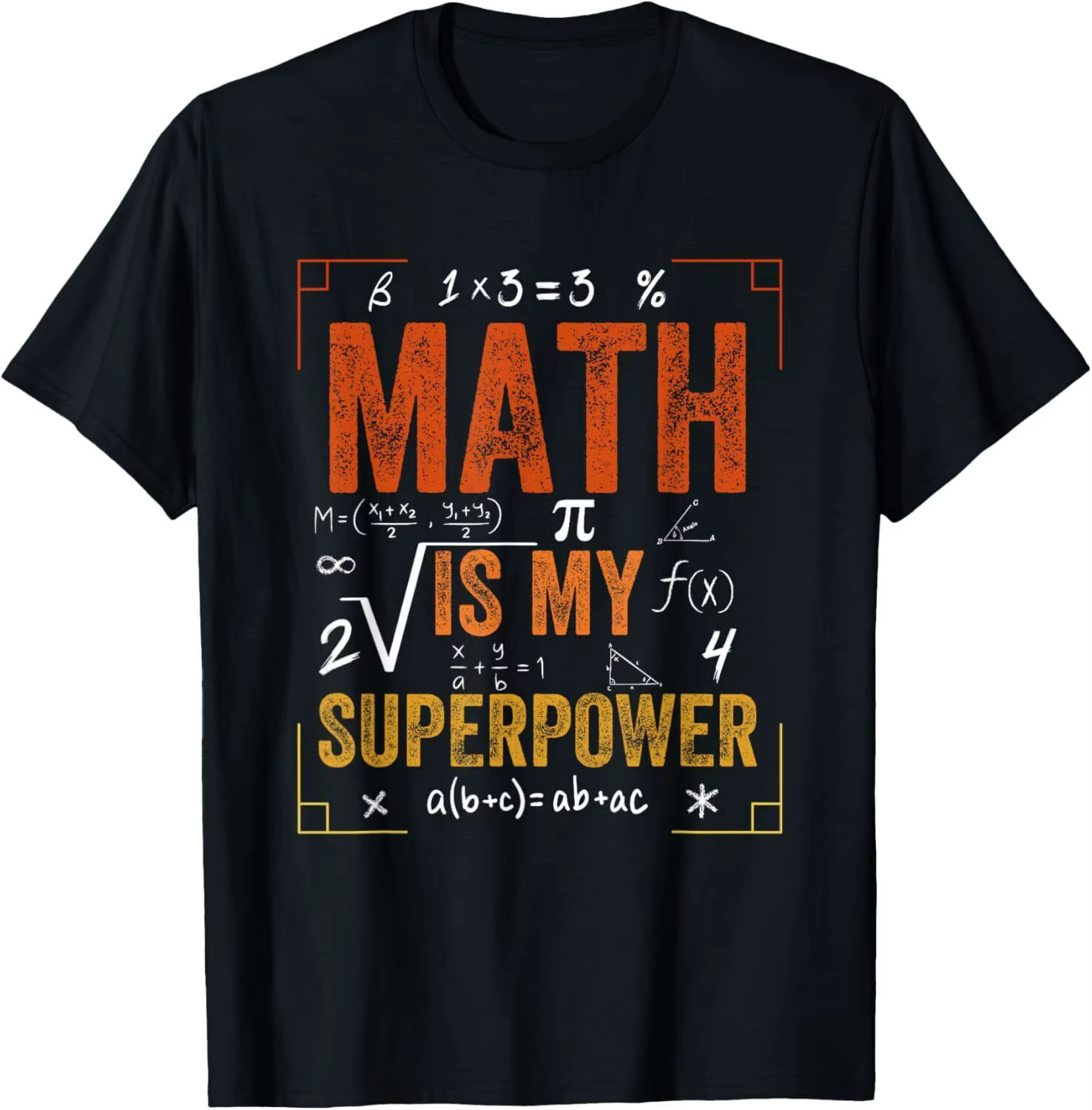 T-shirt drôle pour enseignant « Mathématiques, ma superpuissance », vêtements pour femmes, t-shirts