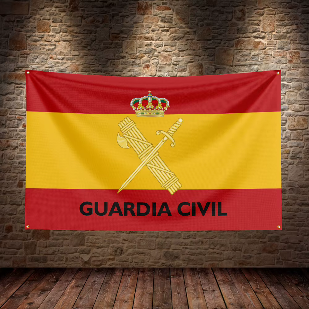 Drapeau du symbole de la Guardia Civil espagnole pour la décoration