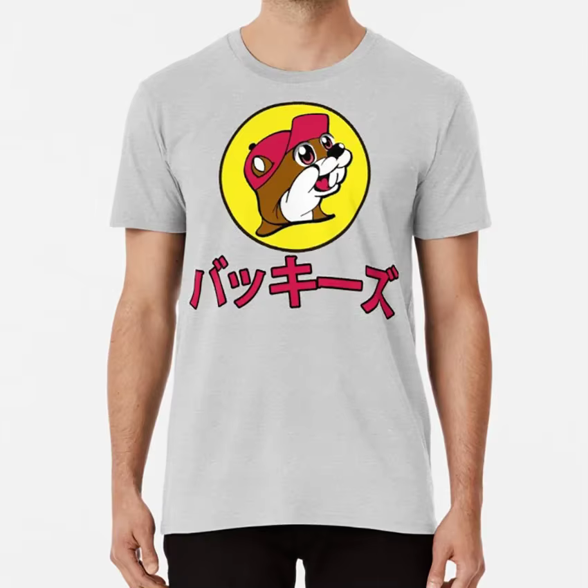 T-shirt en coton décontracté Bucees Ebrary, esthétique japonaise, station-service du Texas, t-shirt 