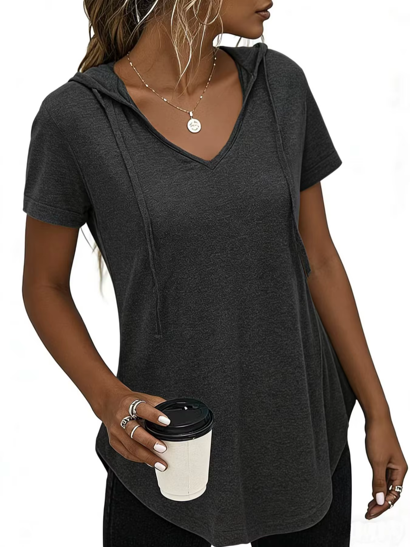 T-shirt à manches courtes pour femme, nouvelle collection printemps-été 2026, mode décontractée, col