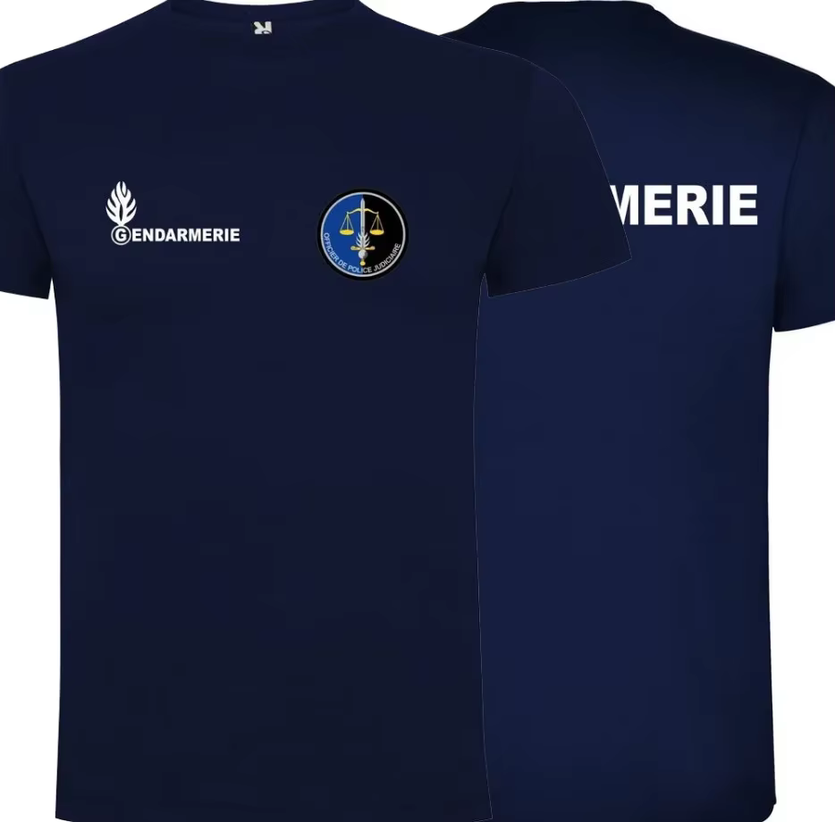 Gendarmerie française armée militaire hommes T-Shirt à manches courtes décontracté 100% coton chemis