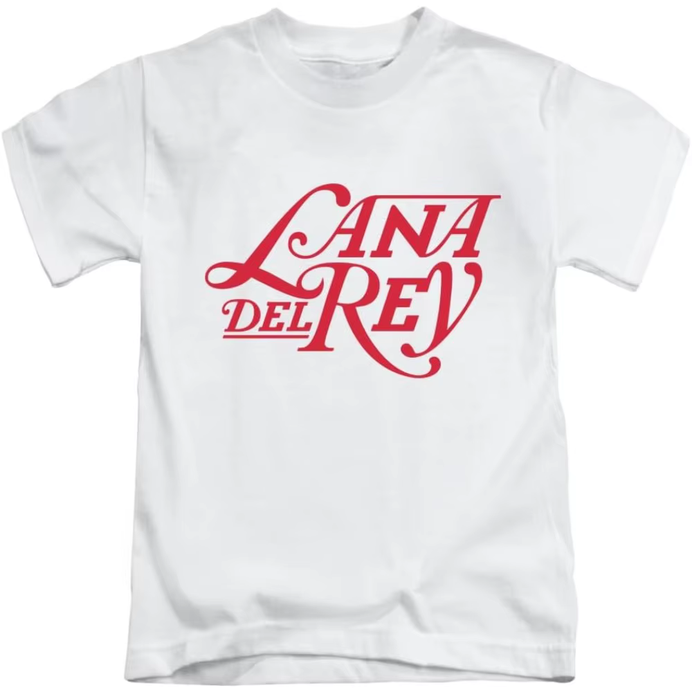 T-shirt graphique avec logo rouge Lana Del Rey pour hommes et femmes, streetwear pop music, décontra