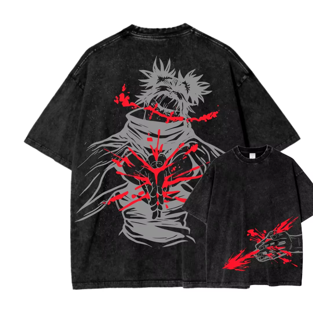 Japon Anime Jujutsu Kaisen Choso Cool graphique T-shirt hommes décontracté Manga t-shirts lavé Vinta