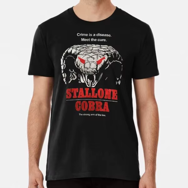 Stallone Cobra Made in The AU/USA T-Shirt Vêtements pour hommes Chemises pour hommes