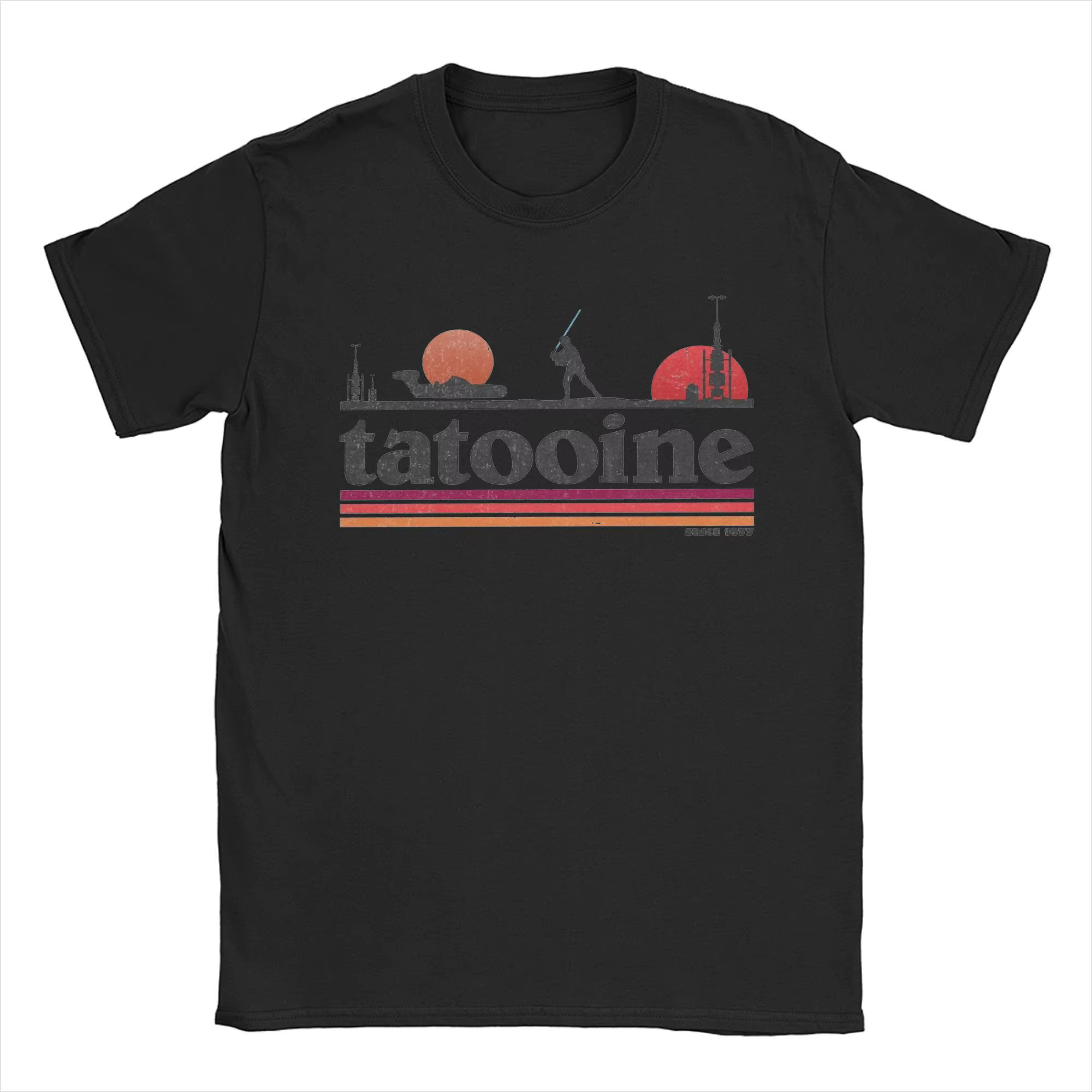 Casual Planet Sky Tatooine T-Shirts pour hommes col rond coton t-shirt à manches courtes t-shirt vêt