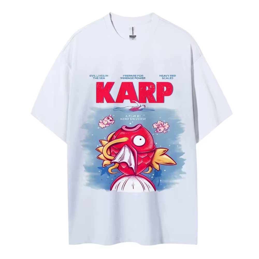 Pokemon T-shirt hommes pur coton décontracté col rond T-shirt à manches courtes vêtements été sport 