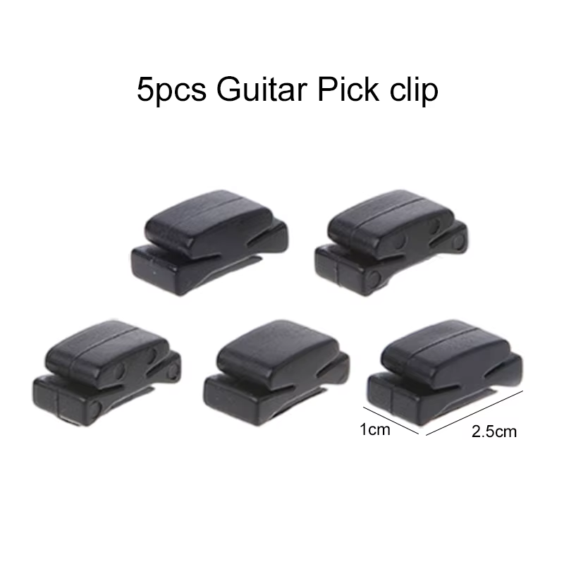 Porte-médiators à clipser avec médiators – S'adapte à la plupart des têtes de guitare pour un accès 