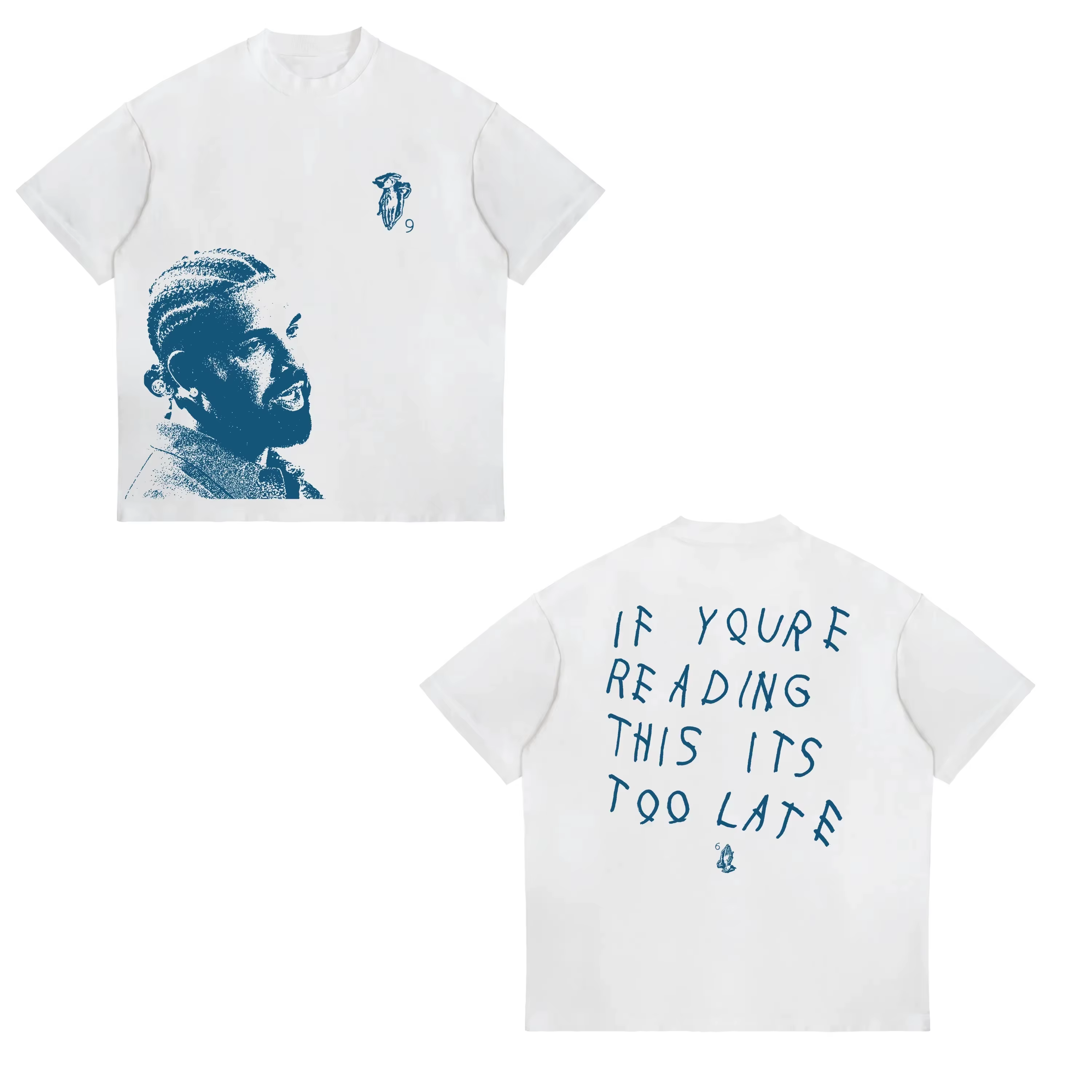 T-shirt vintage imprimé Drizzy Drake, unisexe, décontracté, en coton, à manches courtes, surdimensio