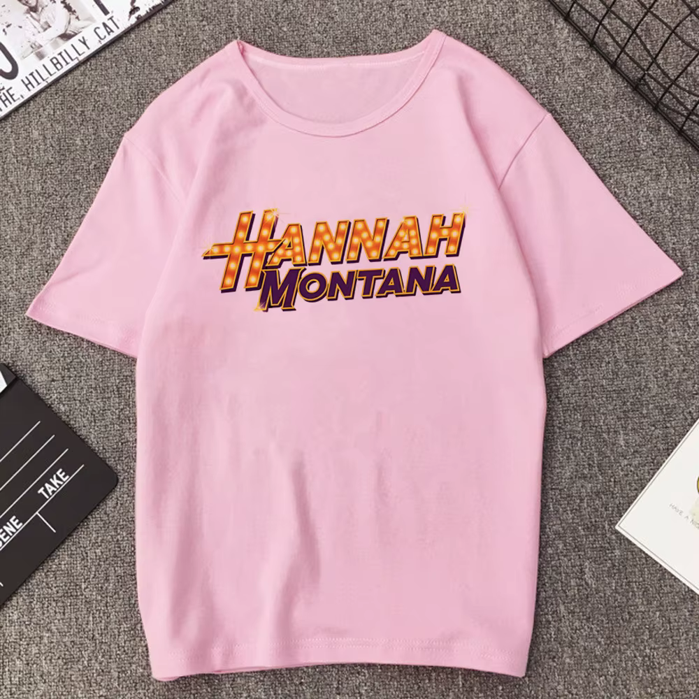 T-shirt Hannah Montana pour femme, harajuku dollette, chemise amusante, jojifuku, vintage, vente de