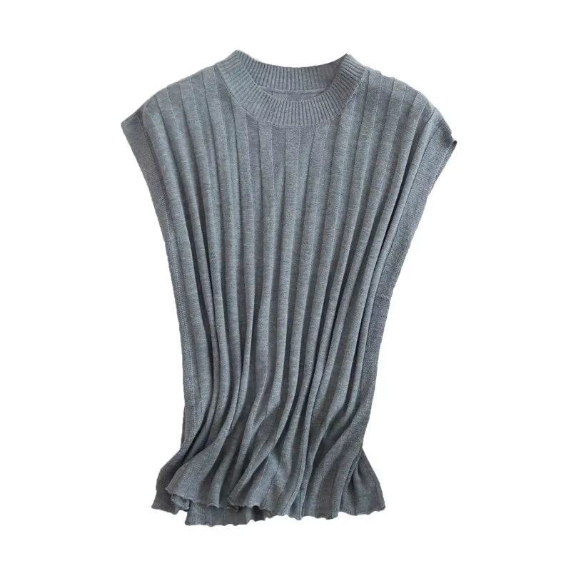 Birdtree, T-shirts fins en soie véritable à 60%, débardeurs sans manches à col rond pour femmes, gil