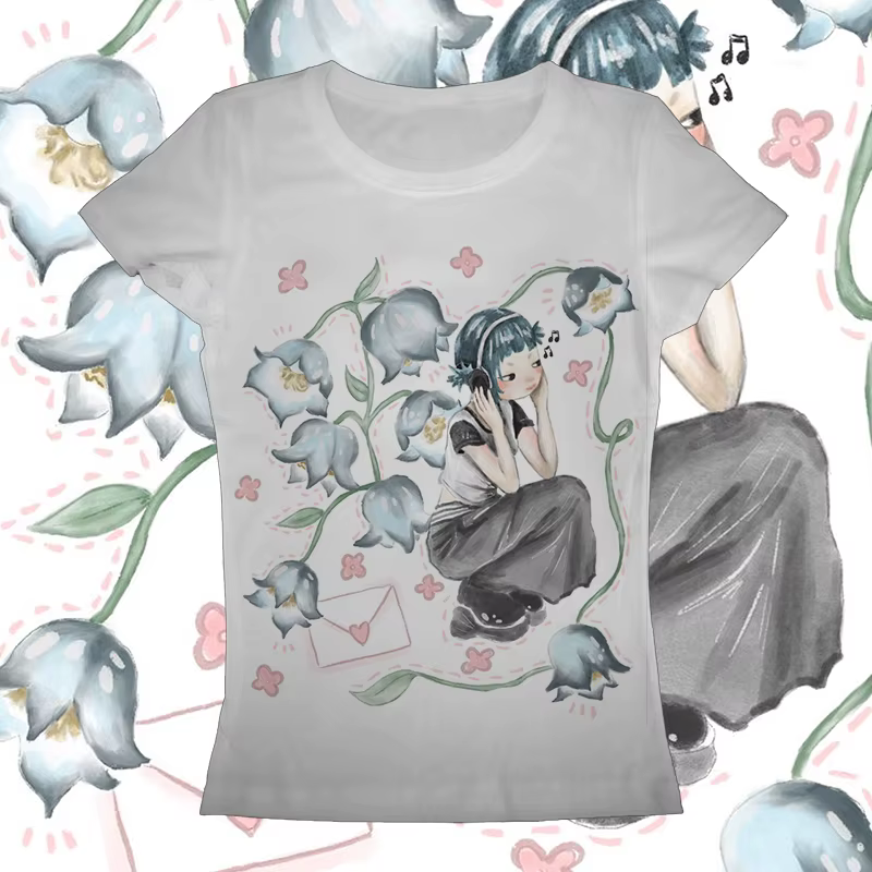 Y2K coréen populaire vêtements Emo esthétique été bébé T-shirt Streetwear gothique Harajuku graphiqu