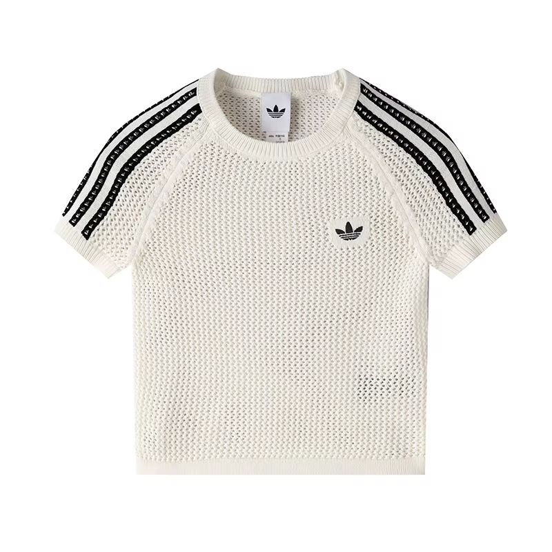 Adidas (Adidas) T-shirt Trefoil pour femme, vêtements de sport, tendance, doux, confortable, respira