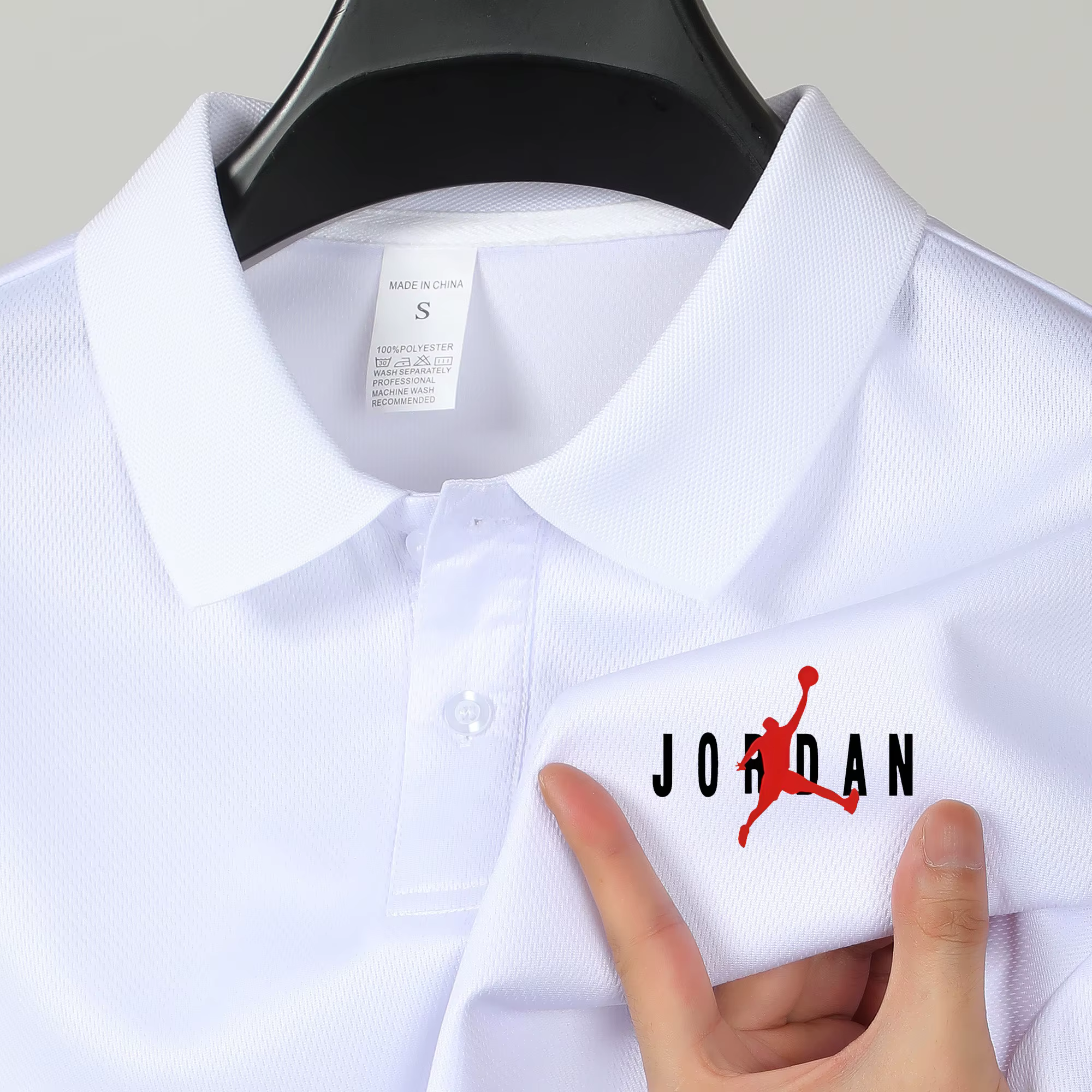 Polo haut de gamme à manches courtes pour homme, imprimé lettres, collection été 2026, respirant, dé