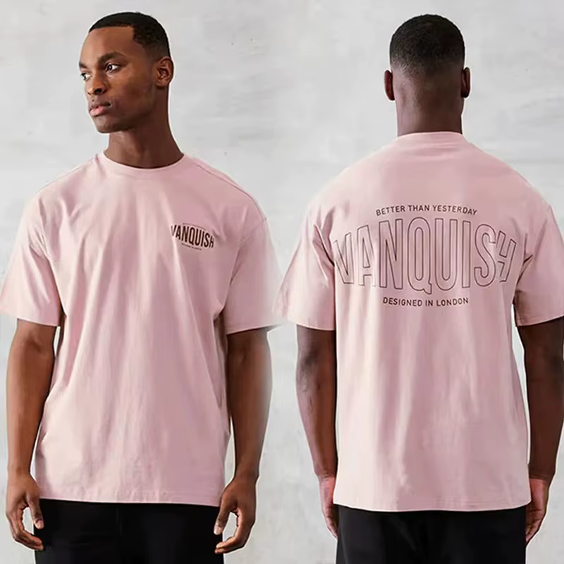 T-shirt de sport et fitness tendance, en coton oversize, pour hommes et femmes, marque de luxe, styl