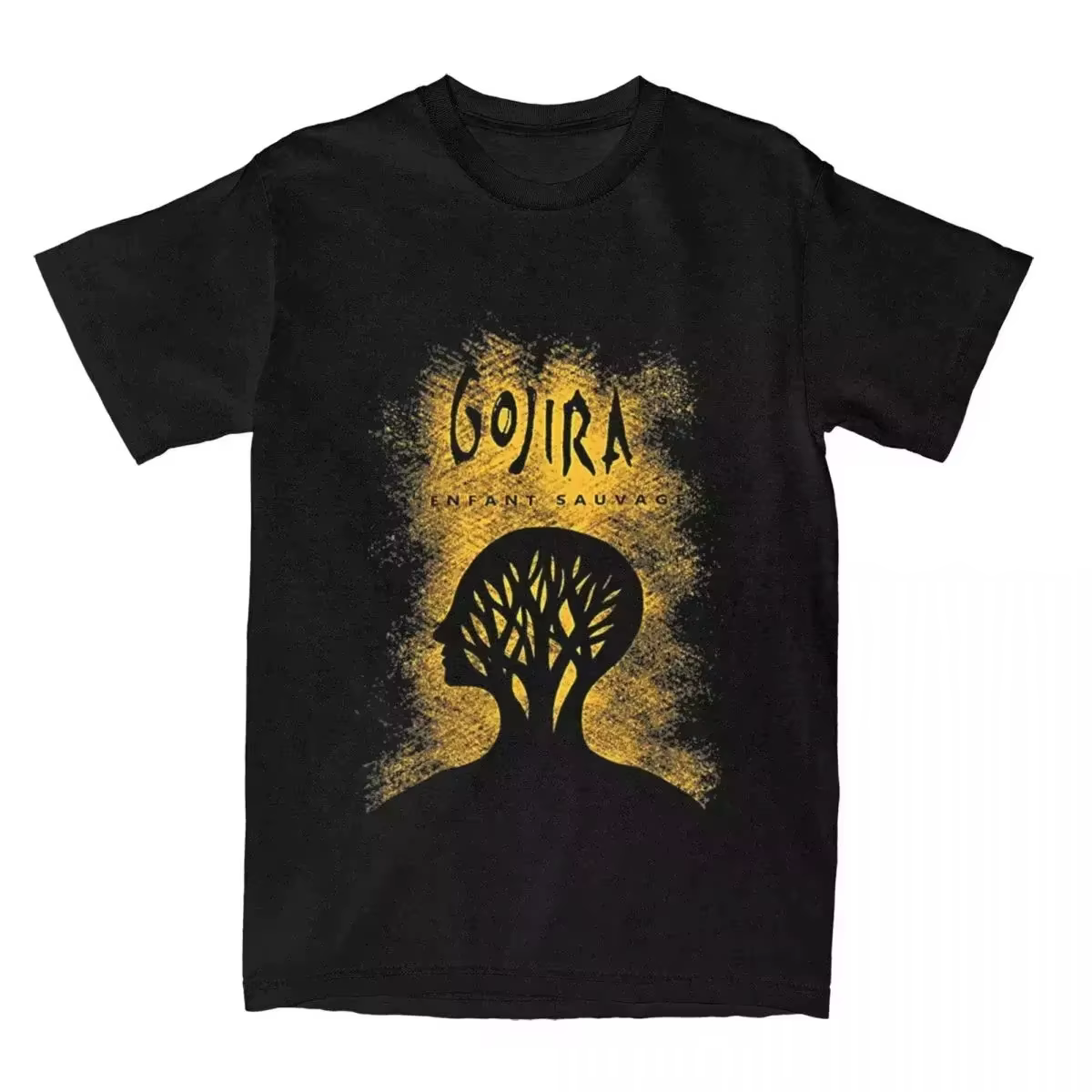 T-shirt à manches courtes pour homme, tendance et décontracté, thème Gojira, groupe de metal françai