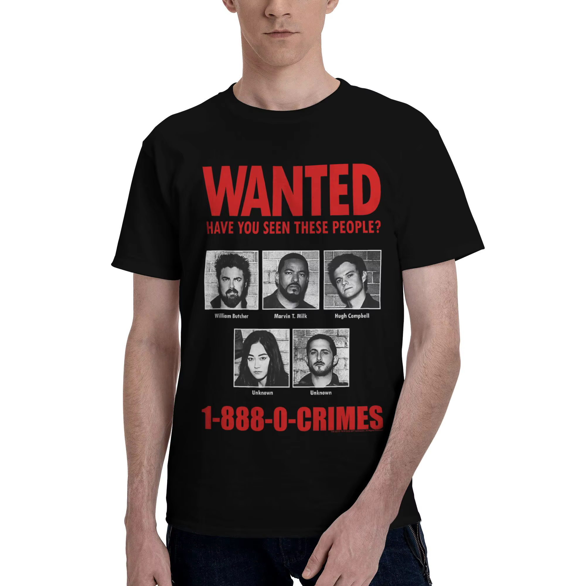 T-shirt 100% coton pour hommes, avec affiche de recherche de super-héros, The Boys Anti Supe, nouvea
