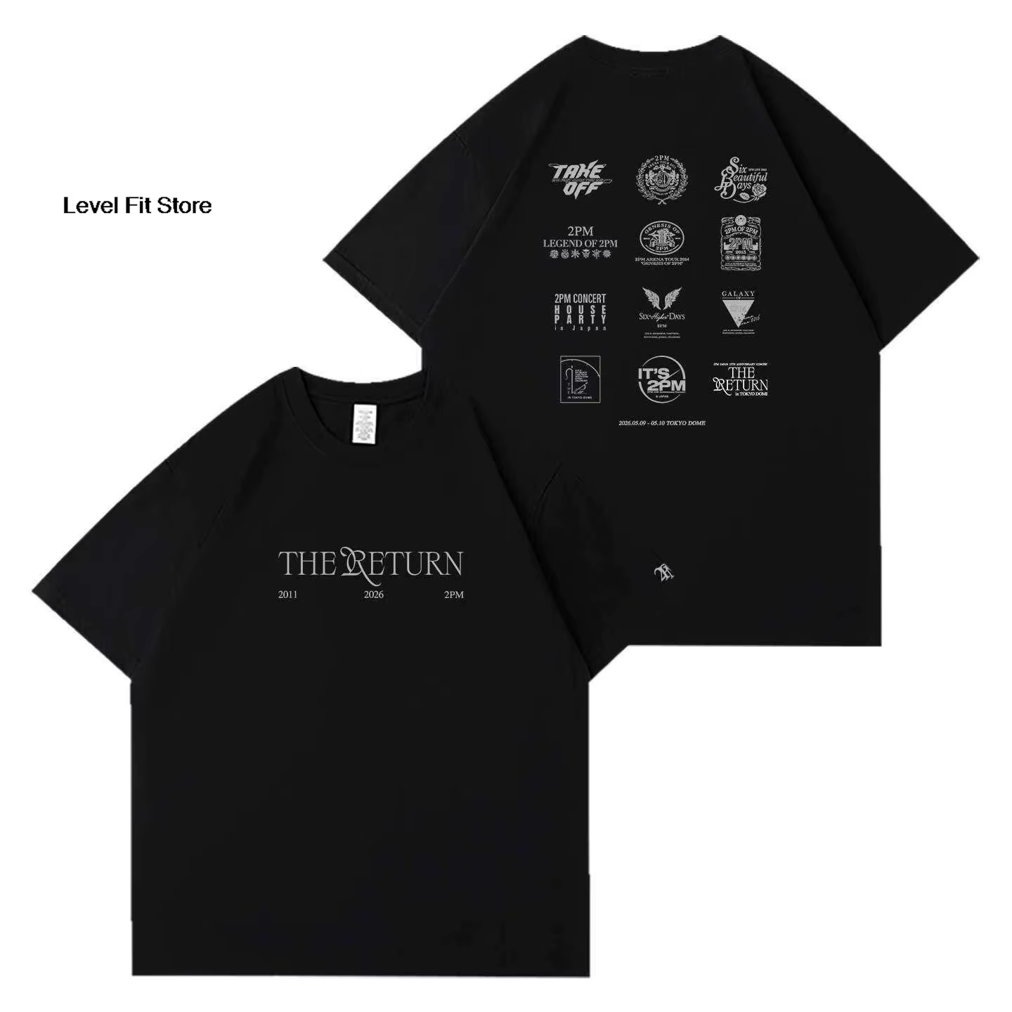 T-shirt de concert 2PM THE RETURN, vêtements pour fans, même imprimé, t-shirt d'été pour hommes et f