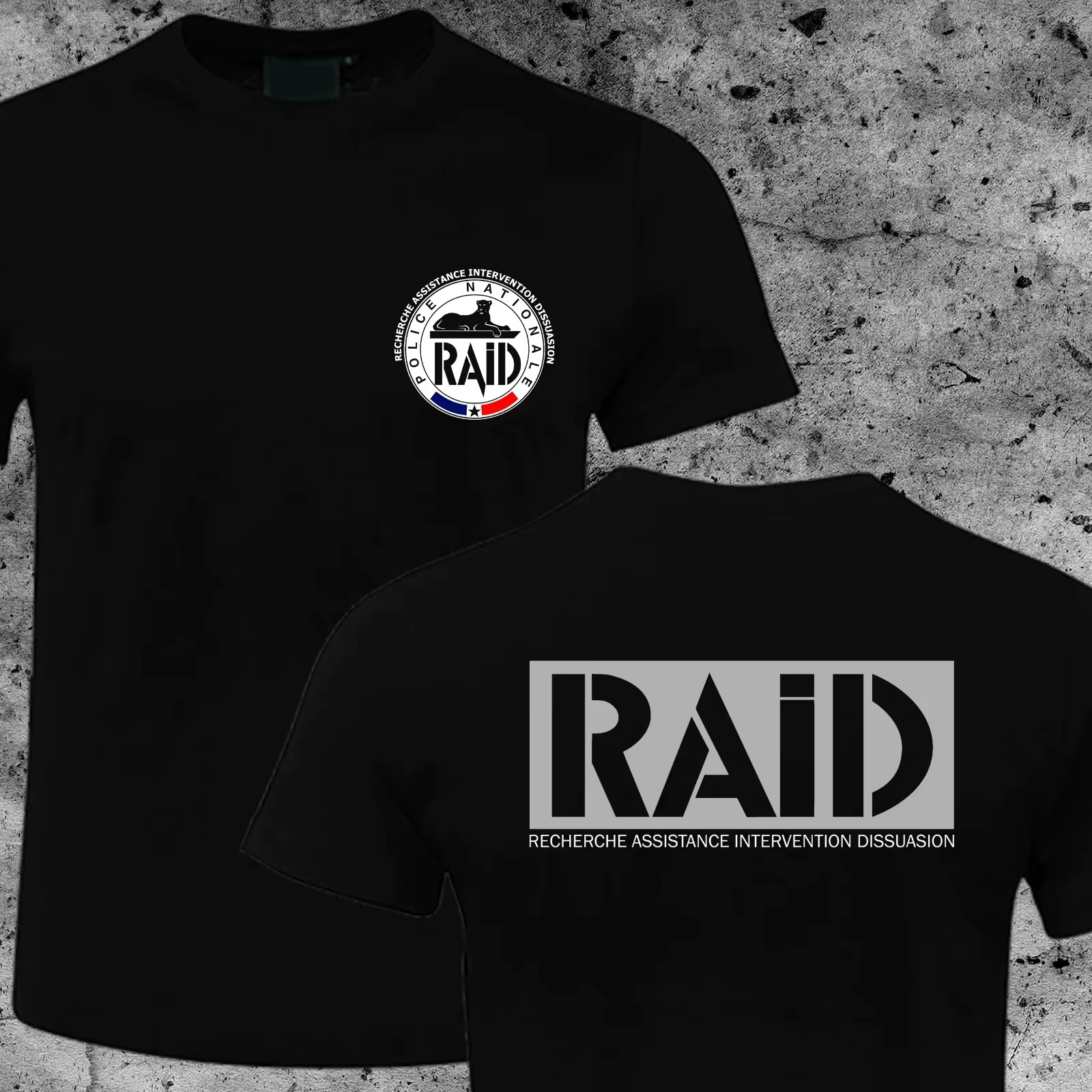2025 nouvelle France Forces d'élite spéciales françaises GIGN Raid BRI hommes T-shirt pur coton été 