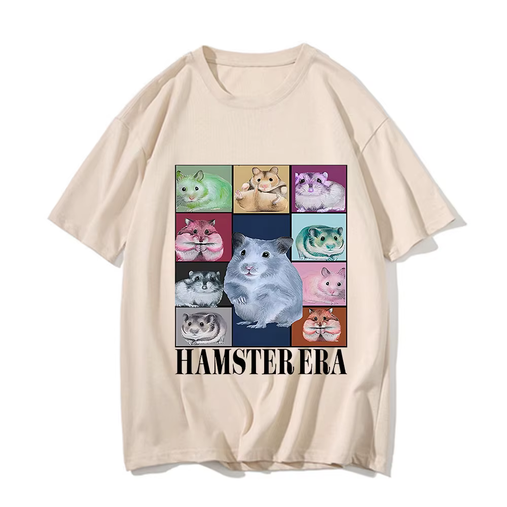 T-shirt Humoristique et Rétro en Coton pour Homme et Femme, Vêtement Unisexe, Vintage, Kawaii, Haraj