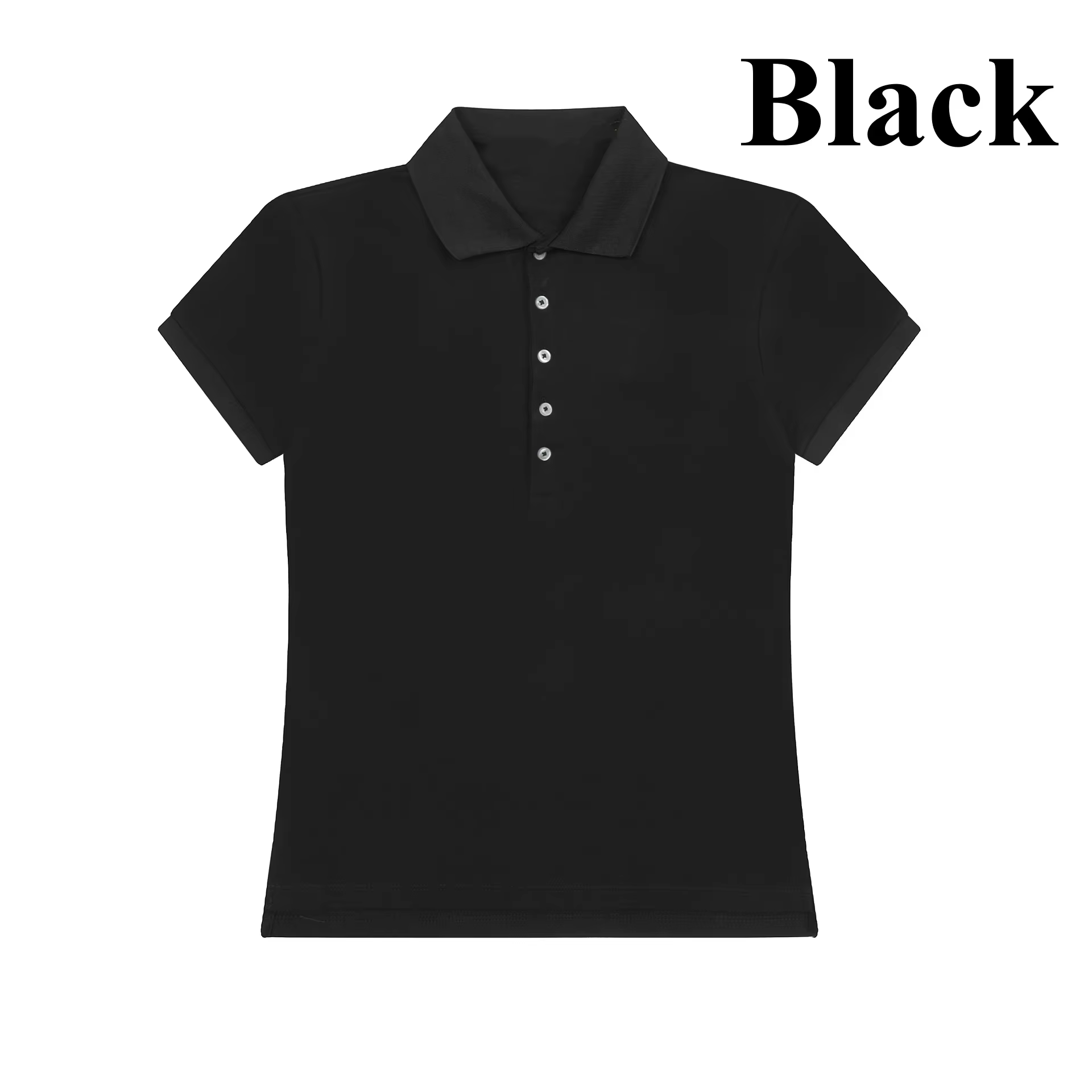 Chemises et polos pour femmes, style old money, classiques, brodés, coupe slim, col polo, manches co