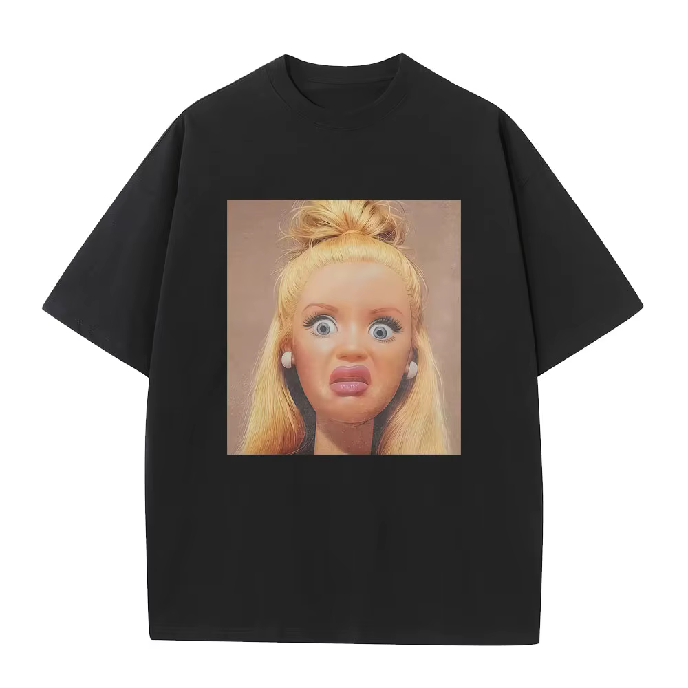 T-shirt humoristique et dégoûtant avec motif de poupée Meme, T-shirts en coton de haute qualité pour