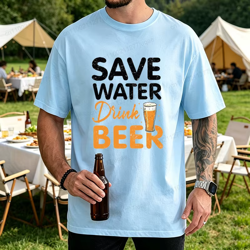 T-shirt pour homme avec citation amusante sur la bière, T-shirt pour papa, cadeau pour les amateurs 