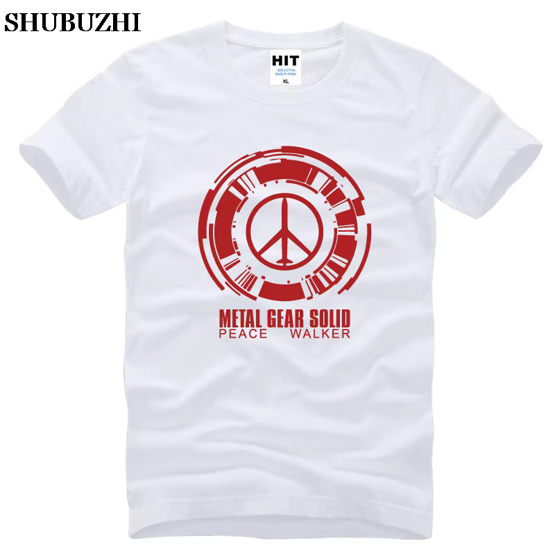 T-shirt manches courtes en coton, estival et résistant, avec logo Peace Walker, Metal Gear, Y-Gear