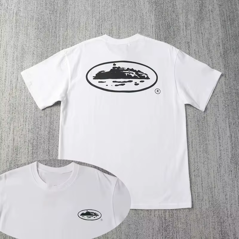 T-shirt imprimé bateau à manches courtes, coupe ample, col rond, respirant, demi-manches, décontract