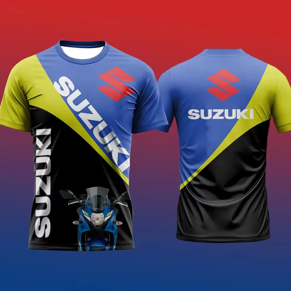 T-shirt pour hommes à imprimé 3D tendance, best-seller Suzuki, été, sport quotidien en plein air, fi