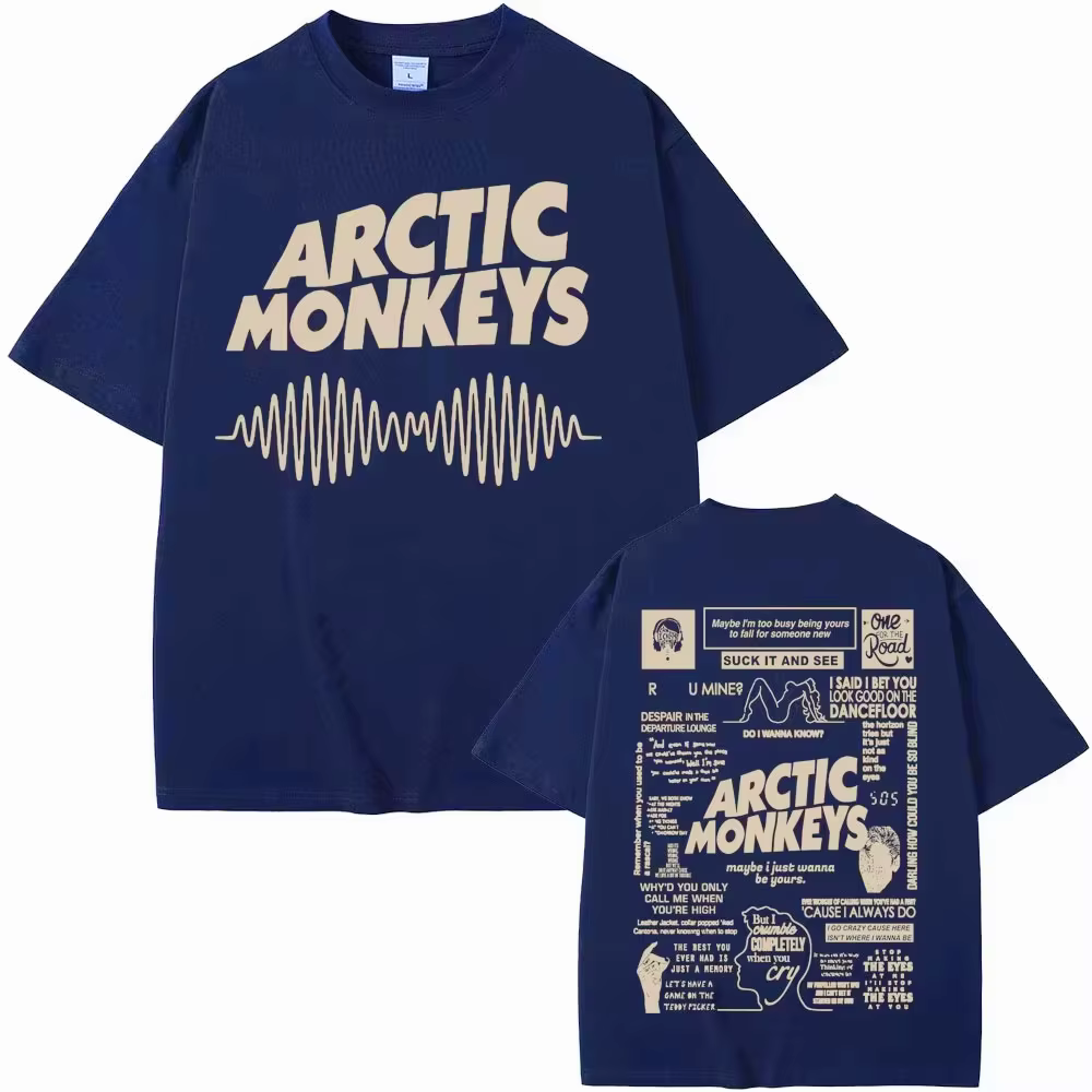 Nouveau T-shirt Rétro de l'été 2026 du groupe Arctic Monkeys – T-shirt Imprimé Col Rond Tendance pou