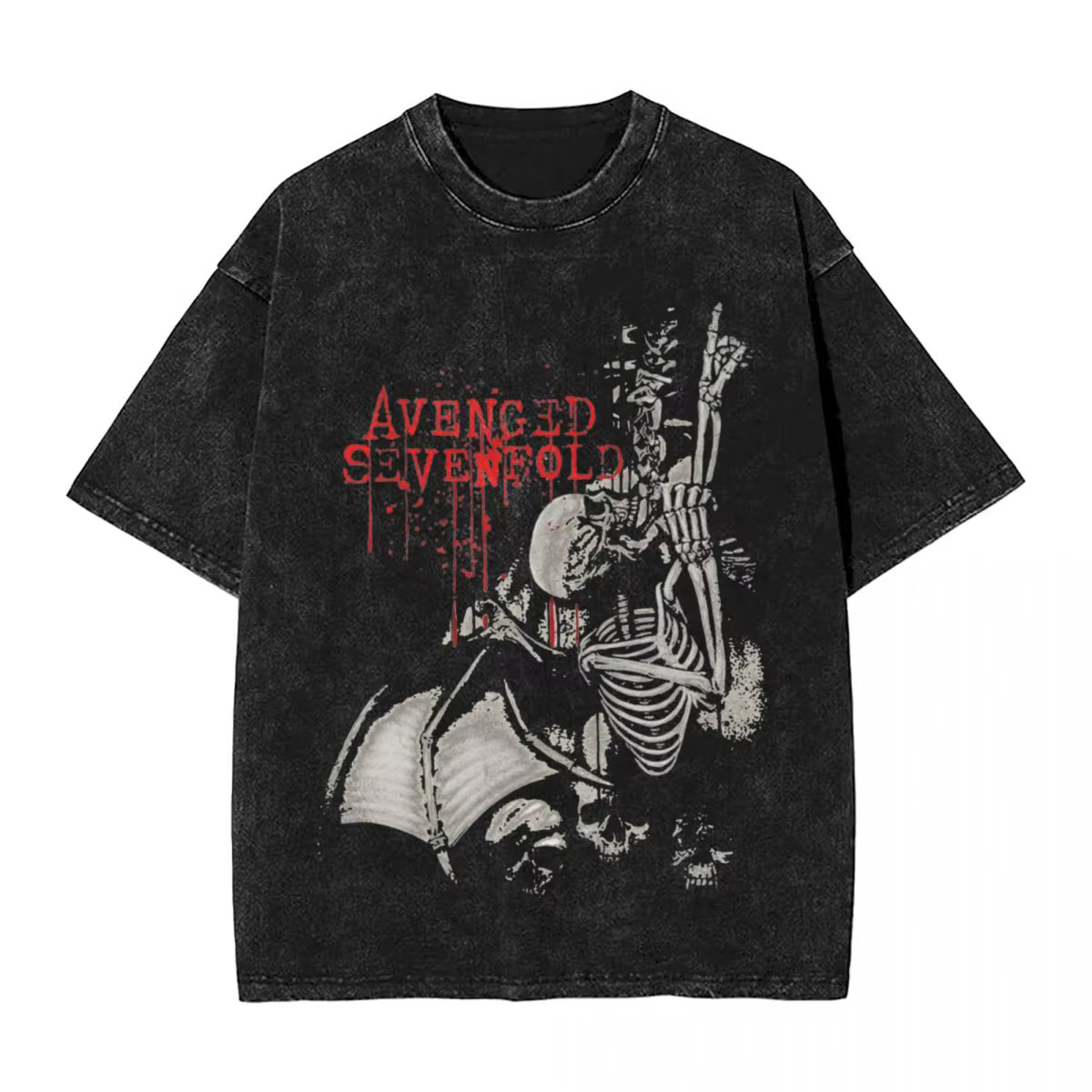 Avenged Sevenfold t-shirts Hip Hop lavé coton T-Shirt Vintage hommes haut pour femme Streetwear impr
