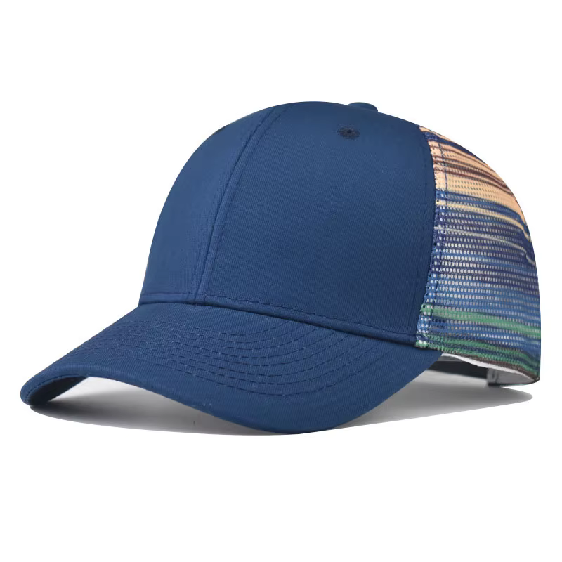 Casquette de baseball de couleur géométrique avec logo de design de mode pour l'escalade en plein ai