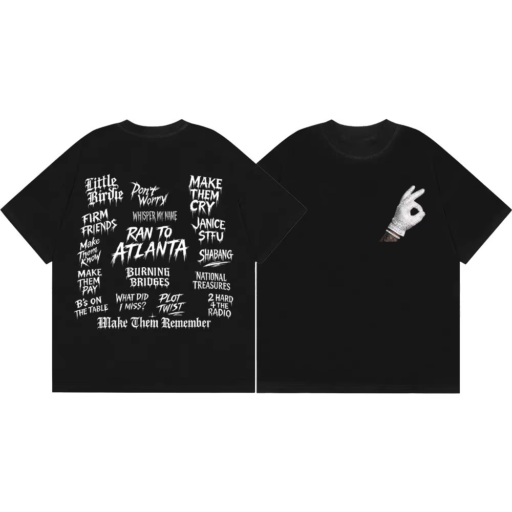 T-shirt de l'album Iceman du rappeur Drake, pour hommes et femmes, style hip-hop vintage, manches co