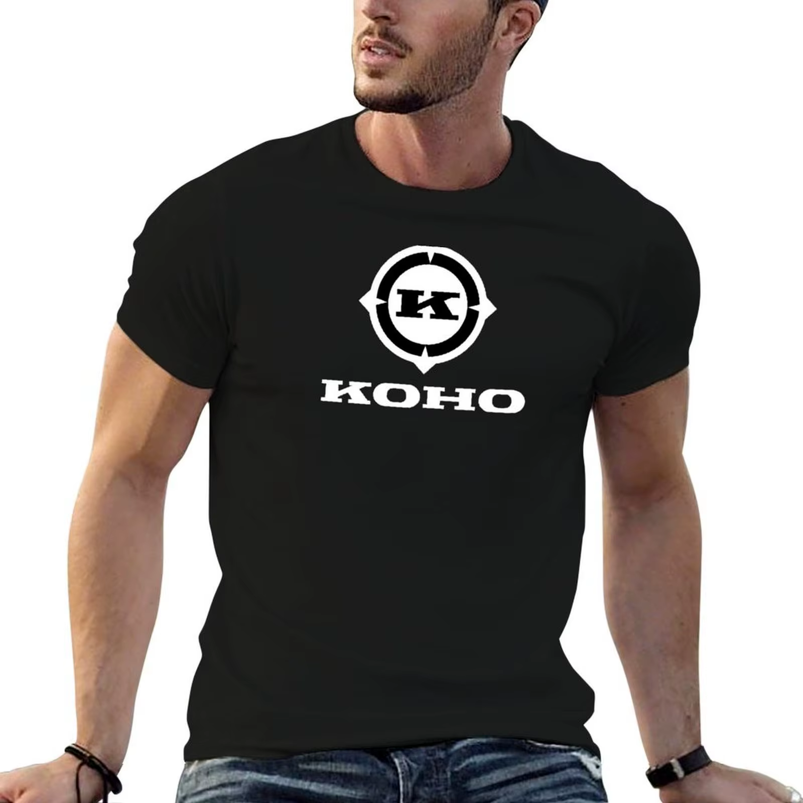 Koho Hockey rétro Logo (2) T-Shirt homme T-Shirt graphique T-Shirt hommes 100% coton marque de luxe 