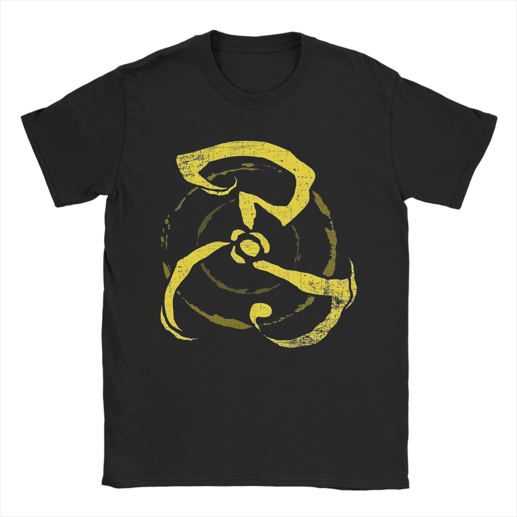 T-shirts jaunes pour hommes, motif 'Sign King in Yellow', en coton, nouveauté, manches courtes, col 