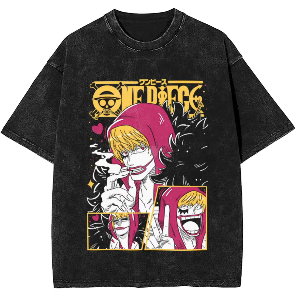 T-Shirt à Manches Courtes pour Homme, Estival et Esthétique, Décontracté, Motif O-One, P-Piece, 2024
