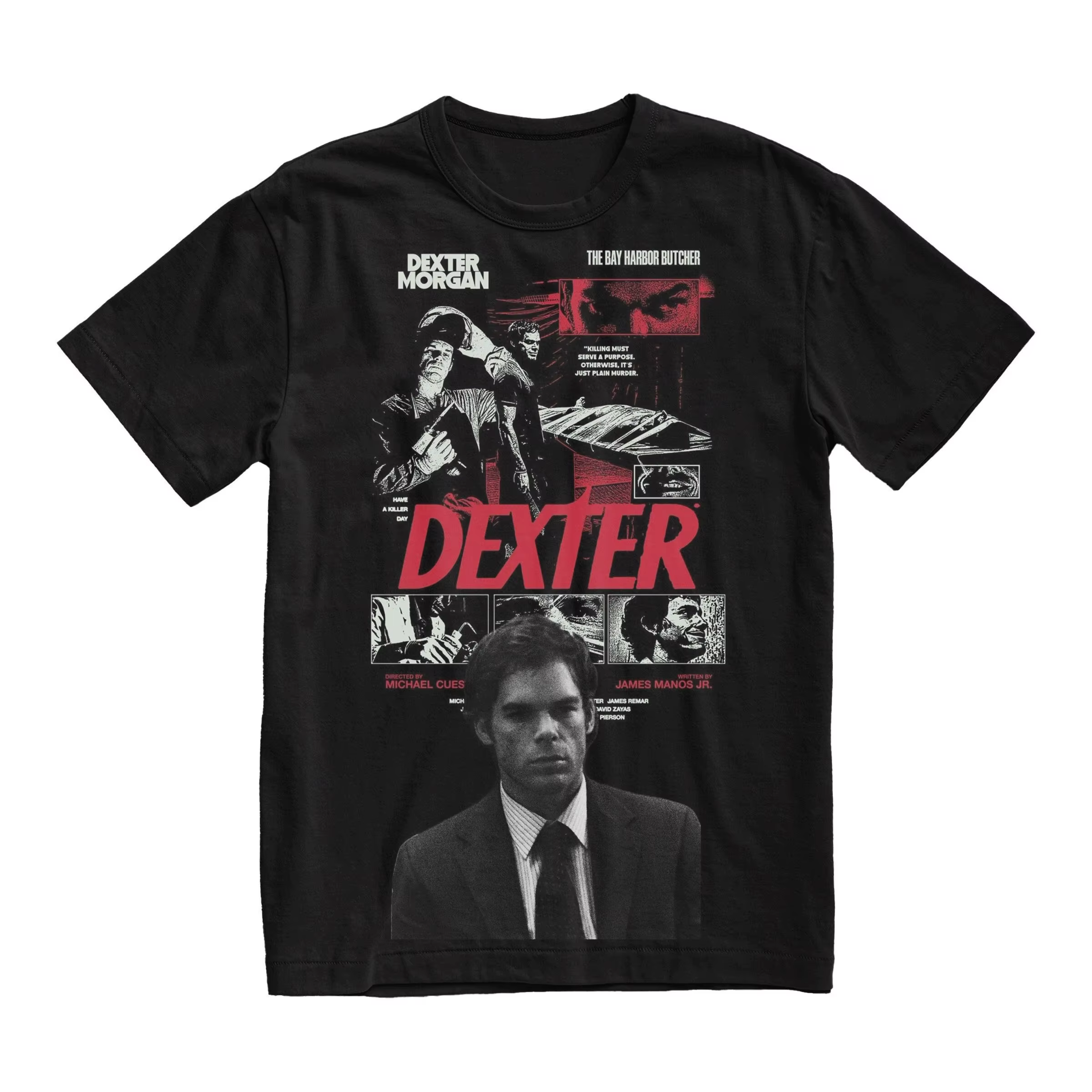 T-shirt Dexter Morgan 2026 New Bay Harbor Butcher, motif graphique, mélange de coton, unisexe, vinta