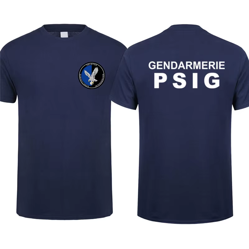 Gendarmerie française T-shirt manches courtes Gendarmerie PSIG T-shirt homme