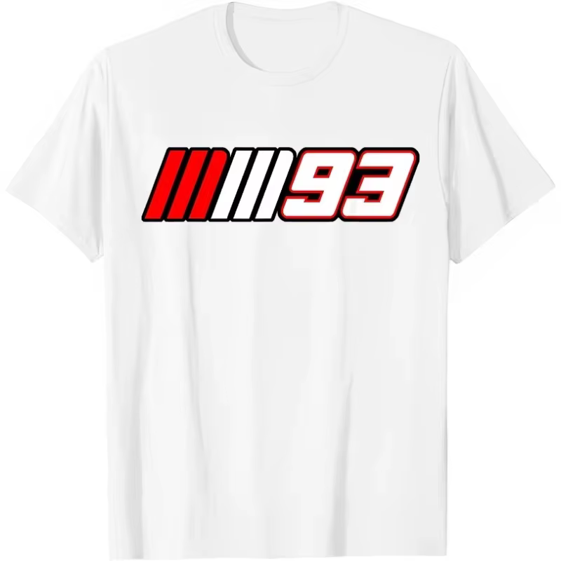 S-5XL2026 Nouvelle Collection Été Moto Course Automobile N° T-shirt imprimé graphique 93, mode, lois