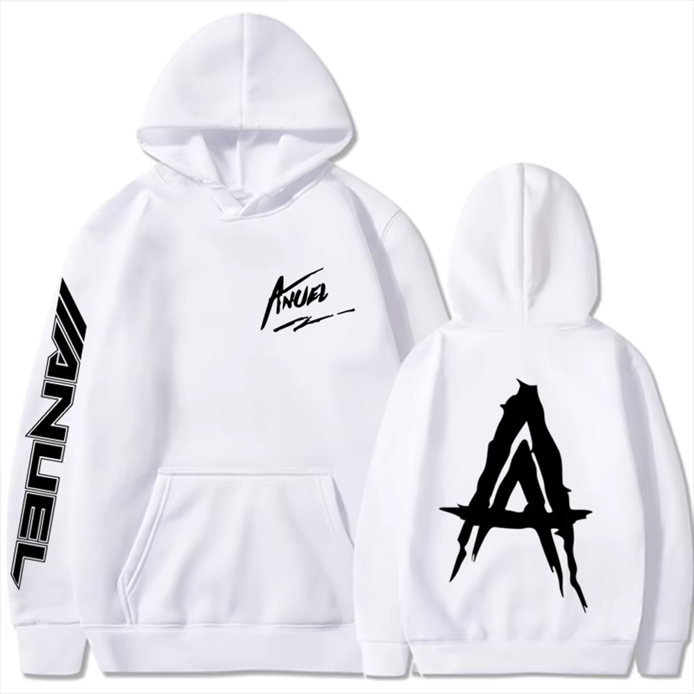 Sweat à capuche unisexe de style hip-hop, avec l’inscription « Anuel AA Real Hasta La Muerte », idéa