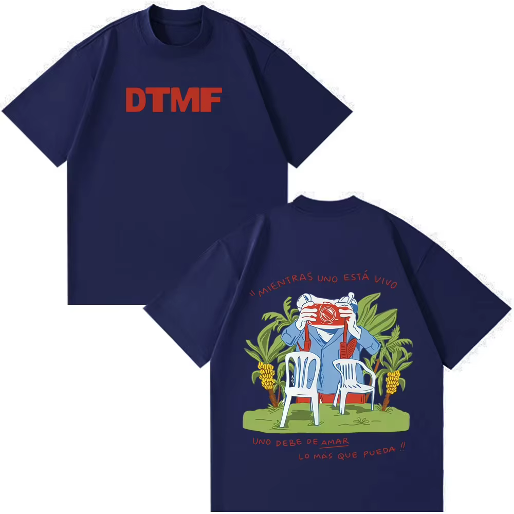 T-shirts imprimés Rapper Bad Bunny Tour 2026 pour hommes et femmes, T-shirts Hip Hop surdimensionnés