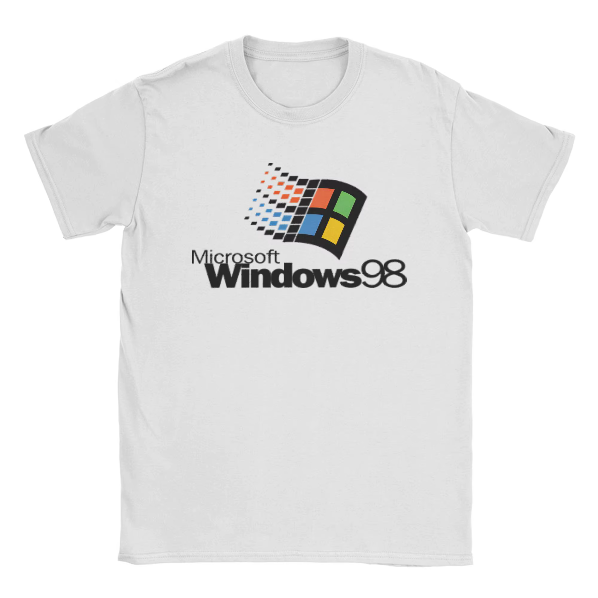 Hommes Windows 98 empilé logo t-shirts coton vêtements nouveauté à manches courtes col rond t-shirts