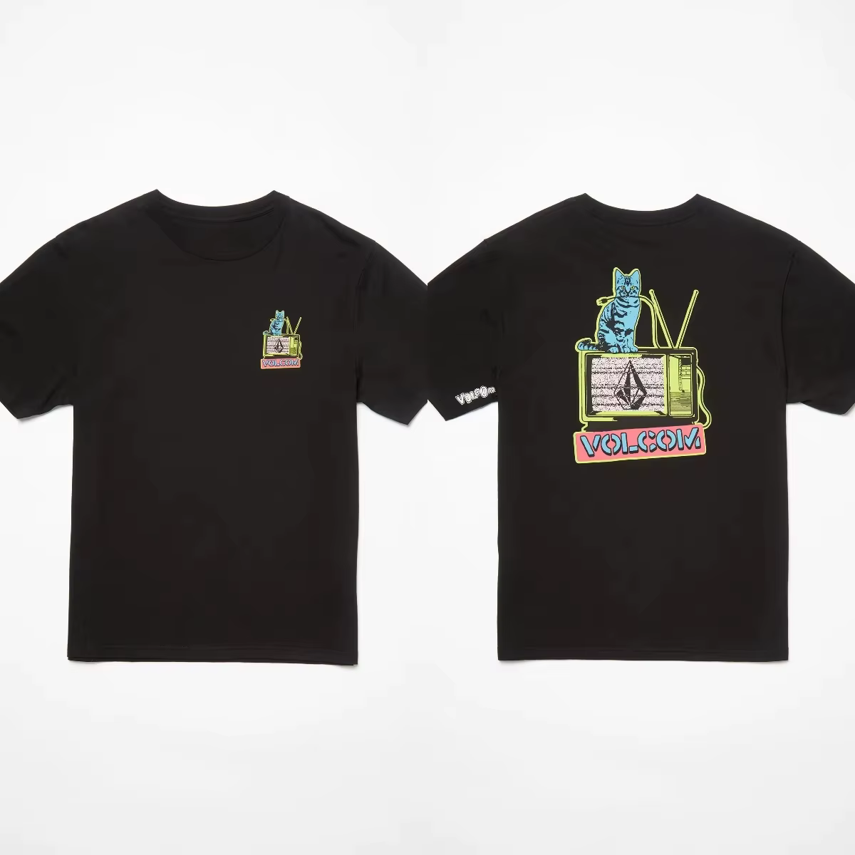 Volcom – T-Shirt en coton pour hommes et femmes, marque de sports extrêmes, skateboard, surf, Street